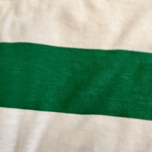 Polo by Ralph Lauren Green & White Striped Rugby with Navy Embroidered Crest - Picture 7 of 9